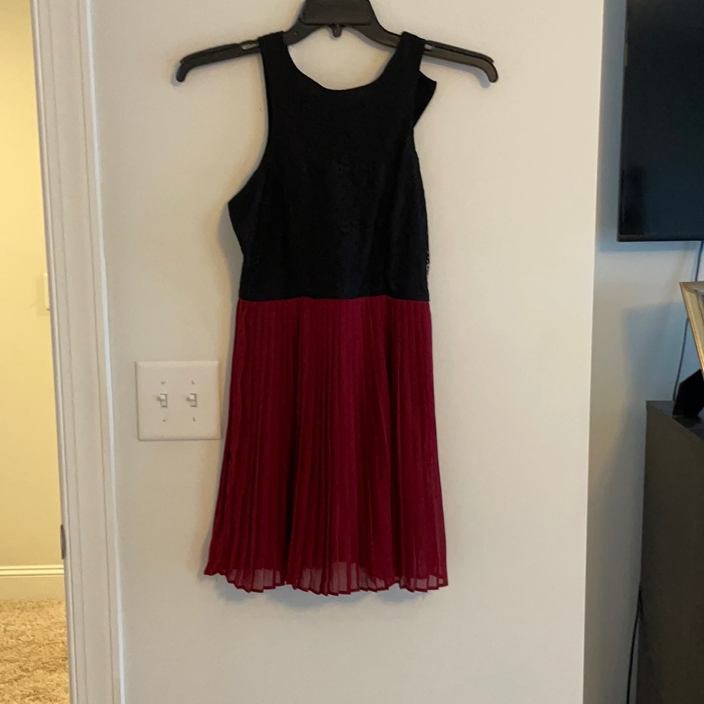 Black and red dress. Lacey top. Size small. Worn 1